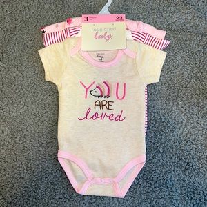 Baby Girl one piece pack of 3. Brand new